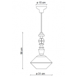 LARIAT CERAMICZNA LAMPA WISZĄCA     C2710 BLT   FERROLUCE
